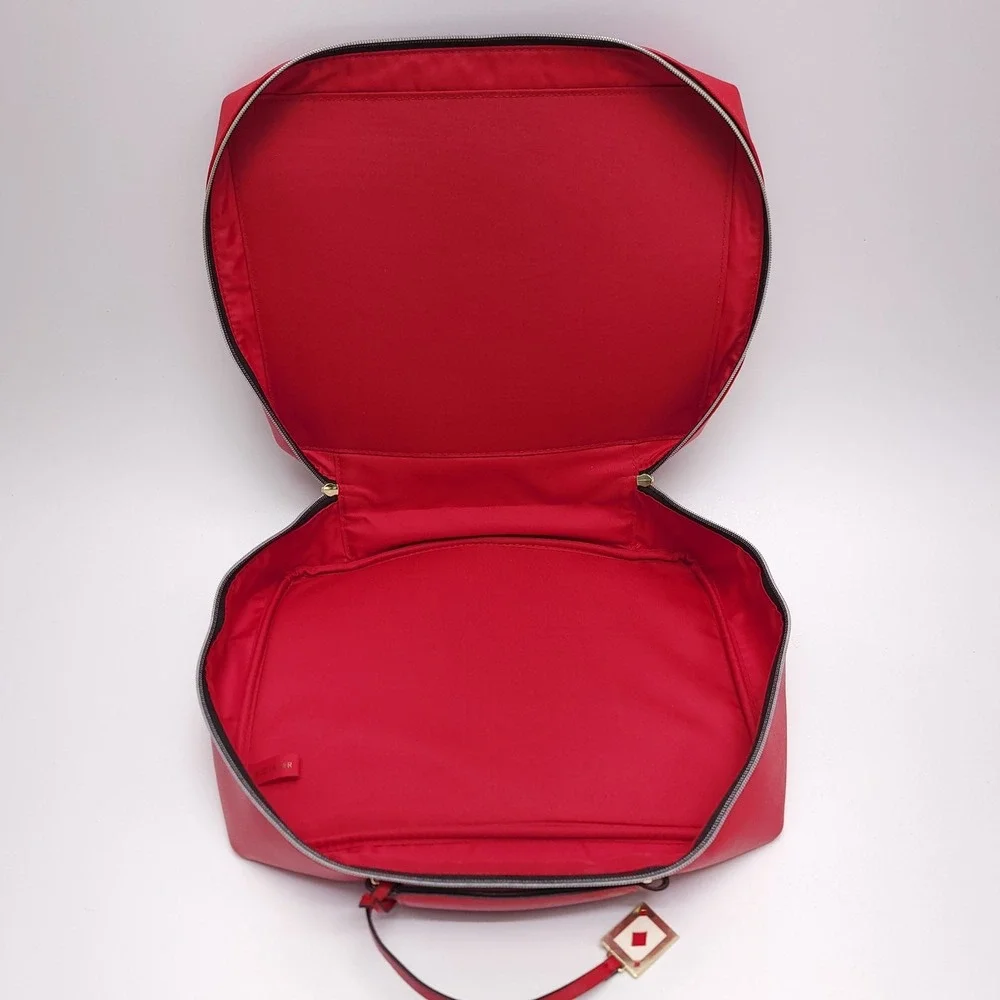 Estee‎ Lauder Makeup Case Bag Tote Red Playing Card  Travel 12.5x9.5x4